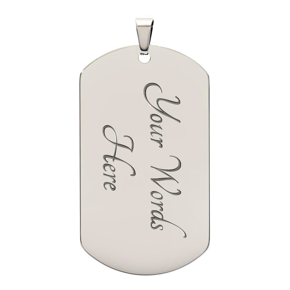 I Choose You Necklace, Personalized Dog Tag Necklace, Black and White Anniversary Gift for Him or Her