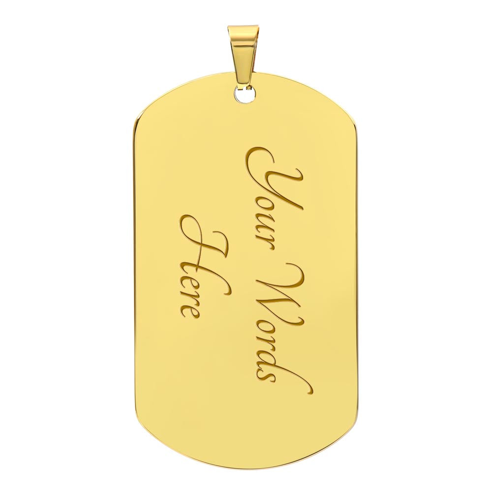 I Choose You Necklace, Personalized Dog Tag Necklace, Black and White Anniversary Gift for Him or Her