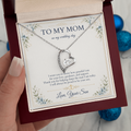 Mother of the Groom Necklace from Son, Wedding Day Gift for Mom, Forever Love Necklace with Personalized Message Card