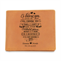 Personalized Wallet for Him, I Choose You Wallet, Custom Anniversary Gift for Husband, Boyfriend Gift with Names and Date