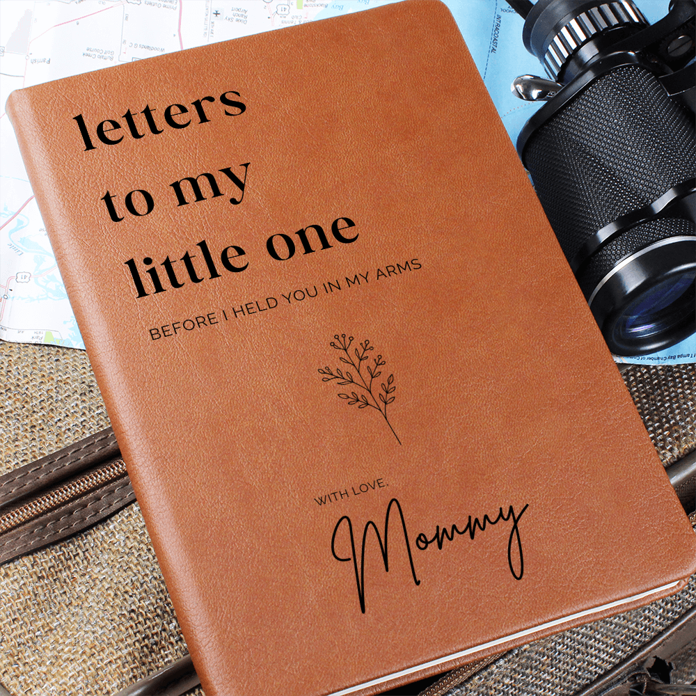 Personalized Letters to My Little One Journal, Pregnancy Keepsake Notebook, Baby Shower Gift for Mom, Custom Vegan Leather Baby Memory Journal