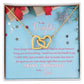 To My Daughter: I Love You - Merry Christmas! - Interlocking Hearts Necklace