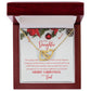 To My Daughter: I Love You - Merry Christmas! - Interlocking Hearts Necklace