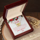 To My Daughter: I Love You - Merry Christmas! - Interlocking Hearts Necklace