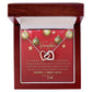 To My Daughter: I Love You - Merry Christmas! - Interlocking Hearts Necklace