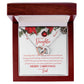 To My Daughter: I Love You - Merry Christmas! - Interlocking Hearts Necklace