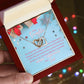 To My Daughter: I Love You - Merry Christmas! - Interlocking Hearts Necklace