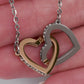 To My Daughter: I Love You - Merry Christmas! - Interlocking Hearts Necklace
